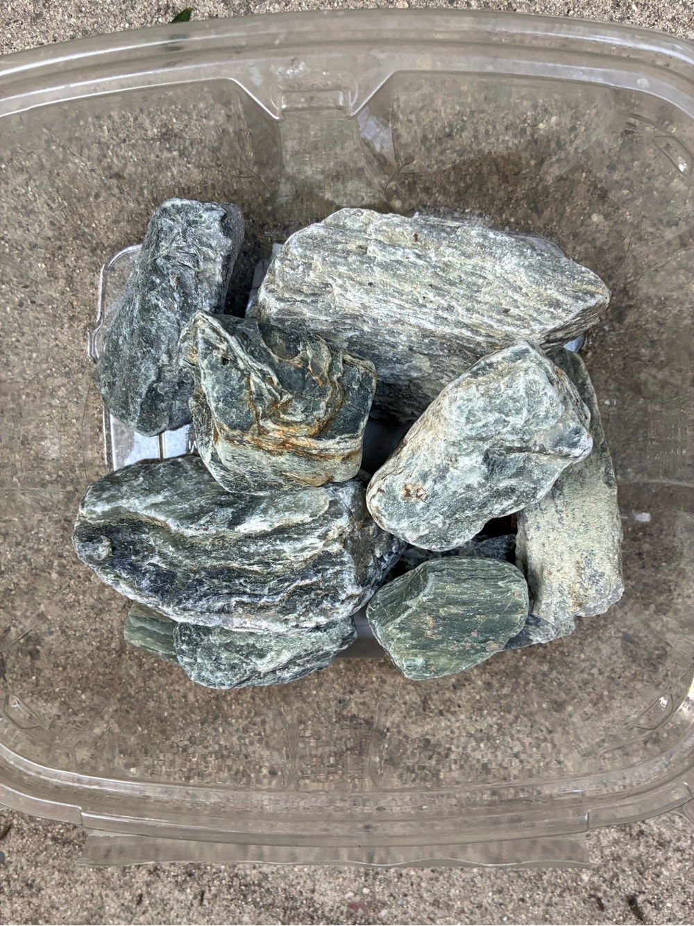 8 Serpentine rocks Mixed Rough Lapidary Rock Lot for Cabbing/Slabbing, ~ 1.4 lb